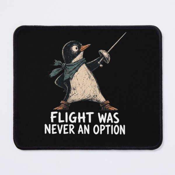 Item preview, Flight Was Never An Option Funny Fencing Penguin Meme designed and sold by haitrieuic96.