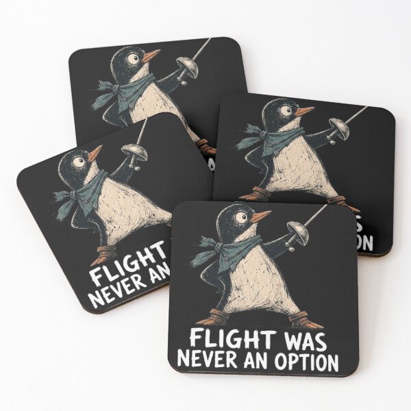 Item preview, Flight Was Never An Option Funny Fencing Penguin Meme designed and sold by haitrieuic96.