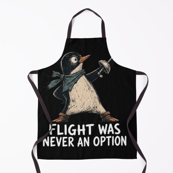 Item preview, Flight Was Never An Option Funny Fencing Penguin Meme designed and sold by haitrieuic96.