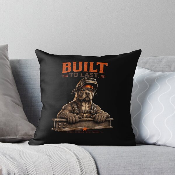 Item preview, Built to Last Pit Bull Steel Fabricator Vintage Blue Collar Design designed and sold by RusticMeadow.