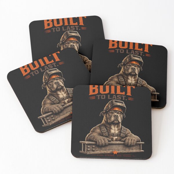 Item preview, Built to Last Pit Bull Steel Fabricator Vintage Blue Collar Design designed and sold by RusticMeadow.