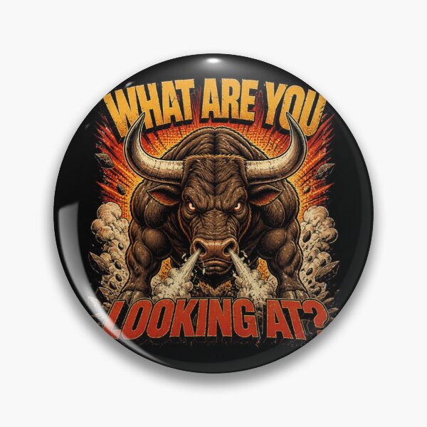 Item preview, What Are You Looking At? Angry Bull Vintage Retro T-Shirt designed and sold by Cavalier-org.