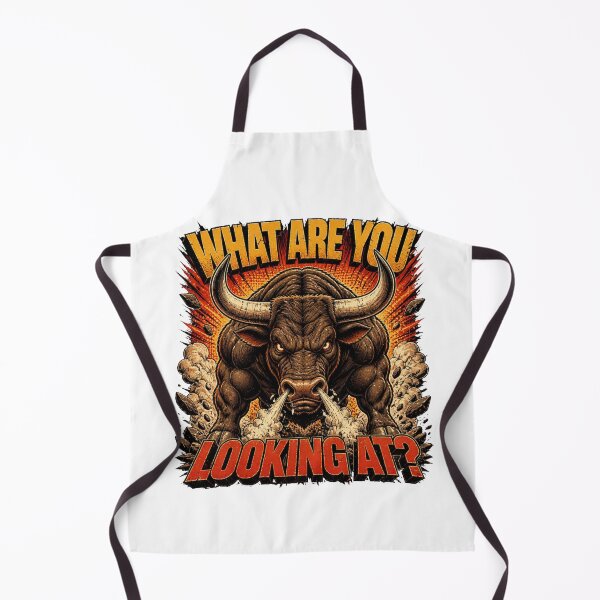 Item preview, What Are You Looking At? Angry Bull Vintage Retro T-Shirt designed and sold by Cavalier-org.