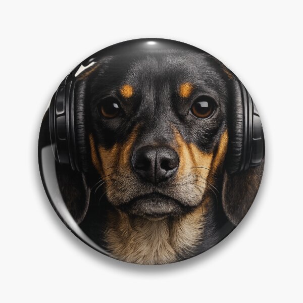 Item preview, Cool Dachshund With Headphones designed and sold by BagFactoryUK.