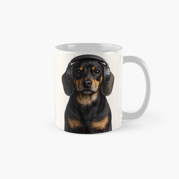 Item preview, Cool Dachshund With Headphones designed and sold by BagFactoryUK.