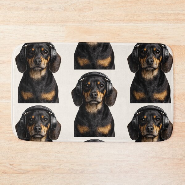 Item preview, Cool Dachshund With Headphones designed and sold by BagFactoryUK.