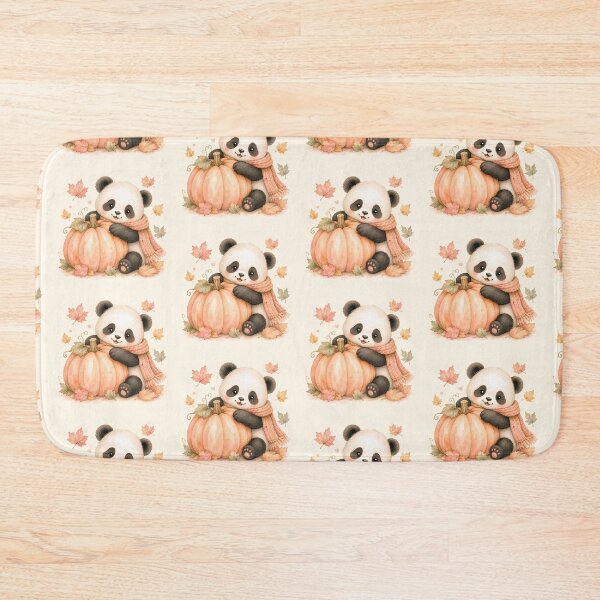 Item preview, Cute Panda Hugging Pumpkin | Kawaii Autumn Watercolor Panda Illustration designed and sold by looplandger.