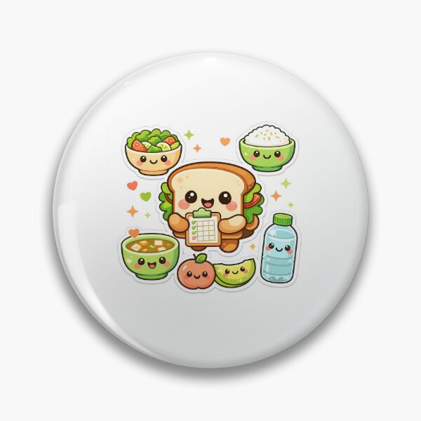 Item preview, Meal Planning Kawaii Food Log BuJo Weekly Planner Sticker designed and sold by yanejoy.