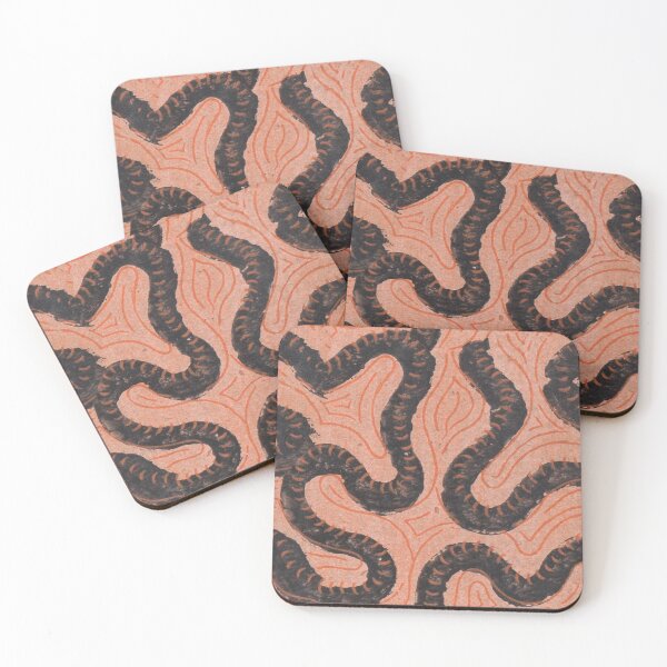 Item preview, London Vintage Serpentine Relief Print Pattern designed and sold by Patterns 1920.
