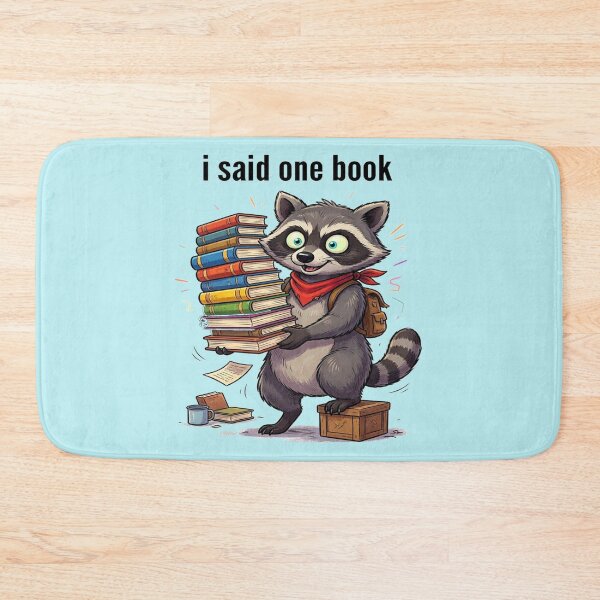 Item preview, I Said ONE Book Funny Raccoon Book Lover Design designed and sold by BookedAndDesign.