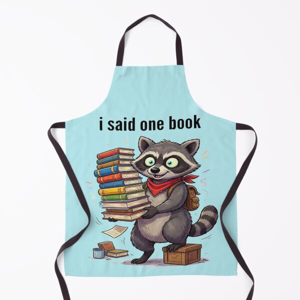 Item preview, I Said ONE Book Funny Raccoon Book Lover Design designed and sold by BookedAndDesign.