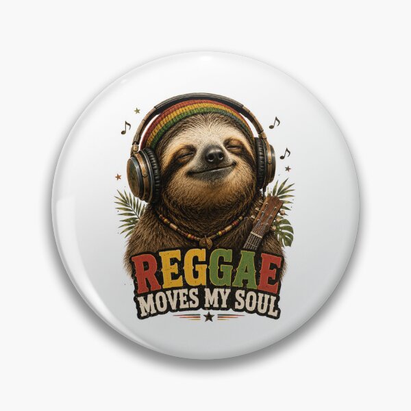 Item preview, Reggae Moves My Soul – Sloth with Headphones Design designed and sold by MarekoraStudio.