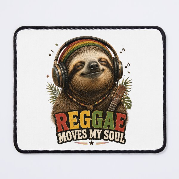 Item preview, Reggae Moves My Soul – Sloth with Headphones Design designed and sold by MarekoraStudio.