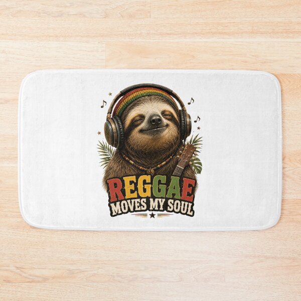 Item preview, Reggae Moves My Soul – Sloth with Headphones Design designed and sold by MarekoraStudio.