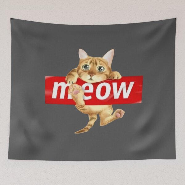 Item preview, Meow Box Logo Cat Streetwear Design designed and sold by Kyilestore.