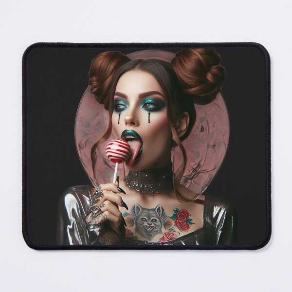 Item preview, Goth Girl Licking Swirl Lollipop designed and sold by Voodoo Store Paranormal Collections.