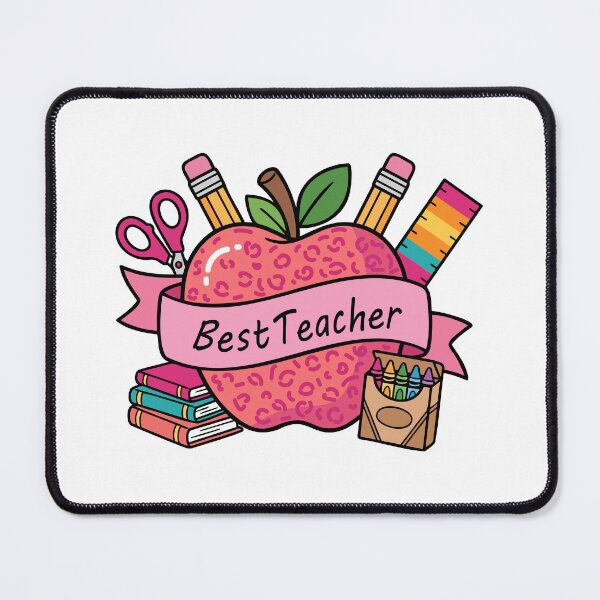 Item preview, Best Teacher Apple School Supplies Design designed and sold by tahminsdesign25.