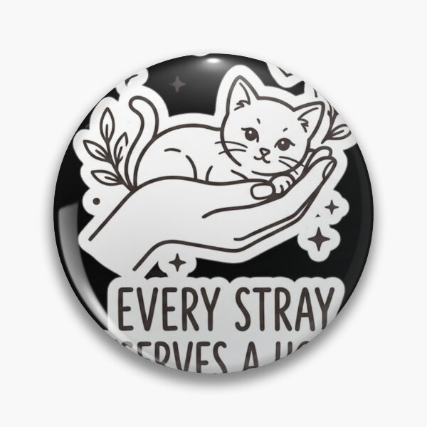 Item preview, Every Stray Deserves A Home Cute Rescue Cat Line Art. designed and sold by  BreedCraft Studio.