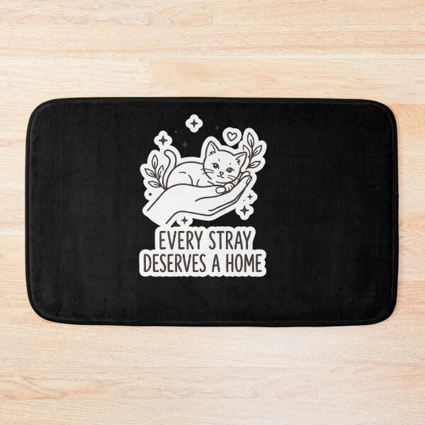 Item preview, Every Stray Deserves A Home Cute Rescue Cat Line Art. designed and sold by  BreedCraft Studio.
