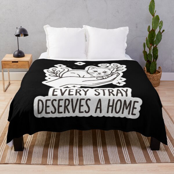 Item preview, Every Stray Deserves A Home Cute Rescue Cat Line Art. designed and sold by BreedCraft Studio.