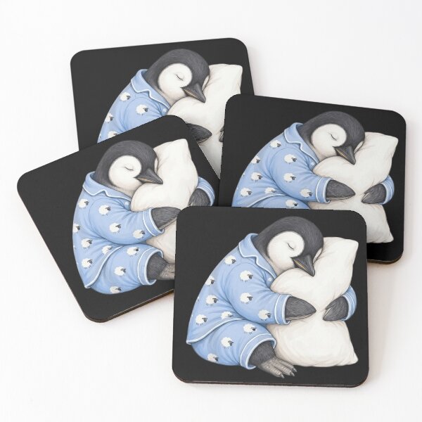 Item preview, Cute Sleepy Baby Penguin in Sheep Pajamas Hugging Pillow designed and sold by haitrieuic96.