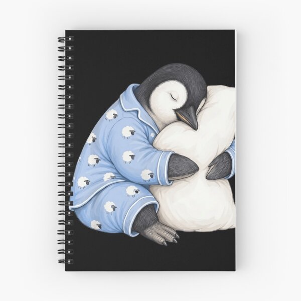 Item preview, Cute Sleepy Baby Penguin in Sheep Pajamas Hugging Pillow designed and sold by haitrieuic96.