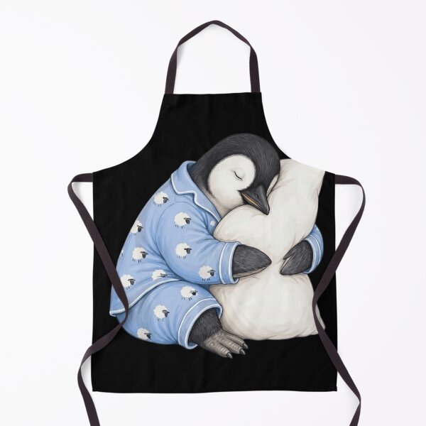 Item preview, Cute Sleepy Baby Penguin in Sheep Pajamas Hugging Pillow designed and sold by haitrieuic96.
