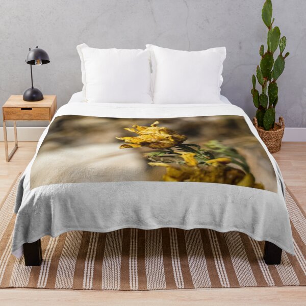 Item preview, Wilting Yellow Wildflower Macro Close-Up Showing Dried Petals and Autumn Decay in Nature designed and sold by Nmallia.