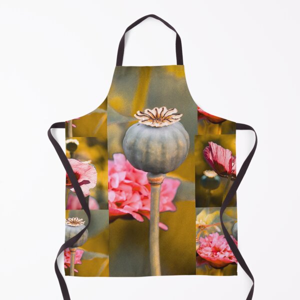 Item preview, Whimsical Purple Poppy and Seed Pod Botanical Pattern designed and sold by JurateArt-DK.