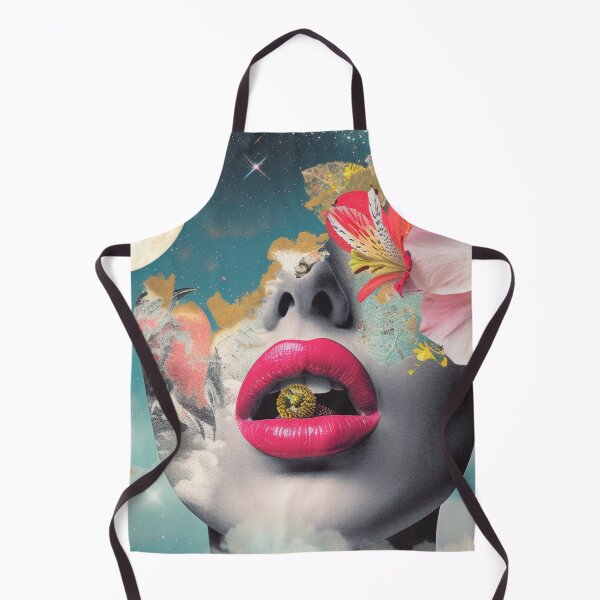 Item preview, Illustration of a woman portrait, fashion flowers, birds, flora and fauna, and moon.Vivid colors. A vintage night in the background. designed and sold by Soft Oddity.