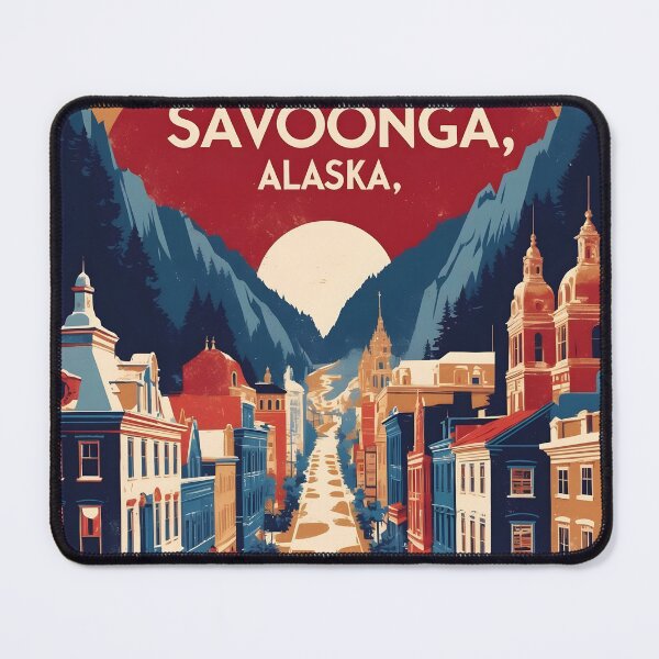 Item preview, Savoonga Alaska 1950s USA Vintage Travel Tourism designed and sold by TravelersGems.