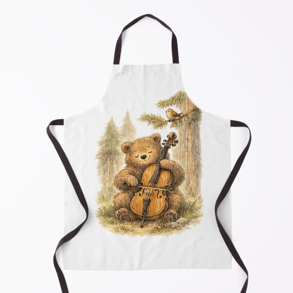 Item preview, "Forest Cello: Bear's Woodland Serenade" designed and sold by NatureHarmony16.