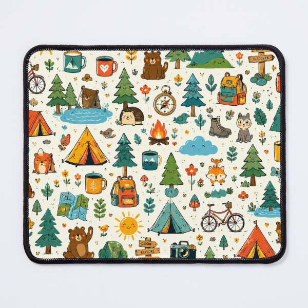 Item preview, Cute Camping Adventure Pattern designed and sold by naturalsurvival.
