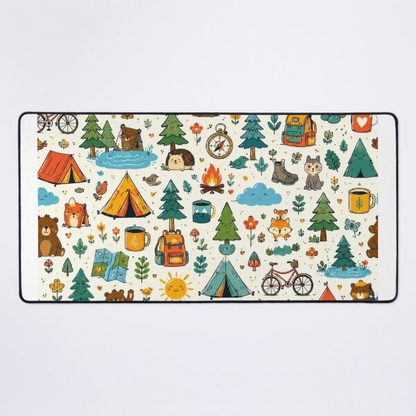 Item preview, Cute Camping Adventure Pattern designed and sold by naturalsurvival.
