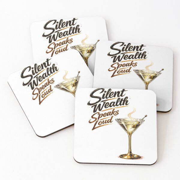 Artikelvorschau, T-Shirt „Stiller Reichtum spricht laut“ – Martini-Glas | Luxuriöser Cocktail im Vintage-Stil entworfen und verkauft von Puraenergia Stickers.
