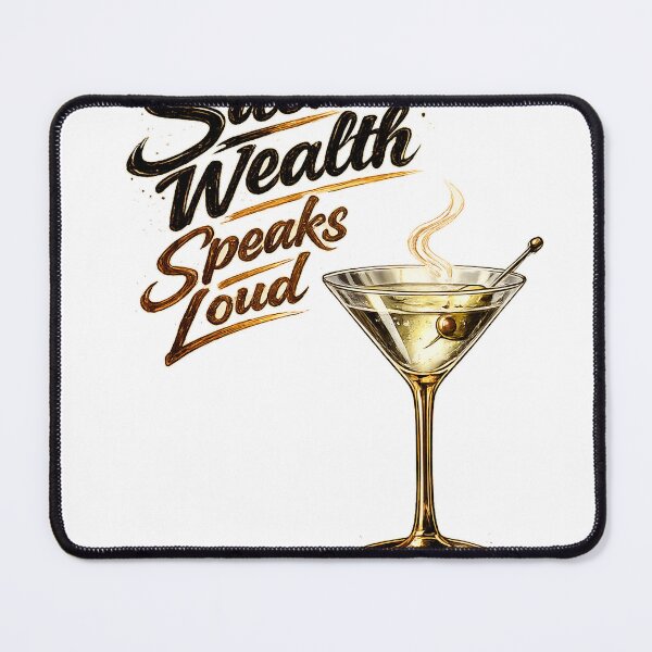 Item preview, Silent Wealth Speaks Loud Martini Glass T-Shirt | Old Money Luxury Cocktail Vintage Aesthetic designed and sold by Puraenergia Stickers.