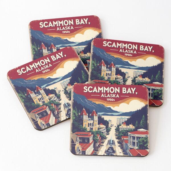 Item preview, Scammon Bay Alaska 1950s USA Vintage Travel Tourism designed and sold by TravelersGems.