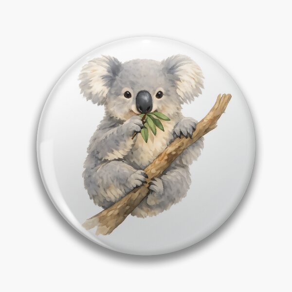 Item preview, Koala Eating Eucalyptus — Watercolour Illustration designed and sold by Jaruart.