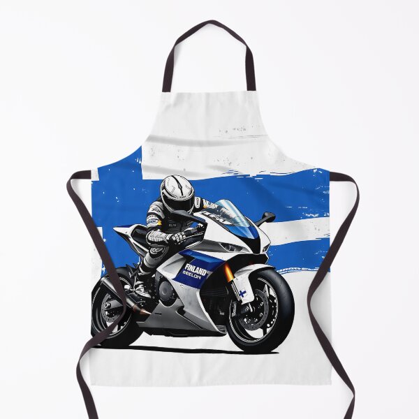 Item preview, Finland Flag Motorcycle Racing Rider designed and sold by T-domain.