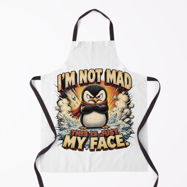 Item preview, I’m Not Mad This Is Just My Face Funny Grumpy Penguin Vintage Retro T-Shirt designed and sold by Cavalier-org.