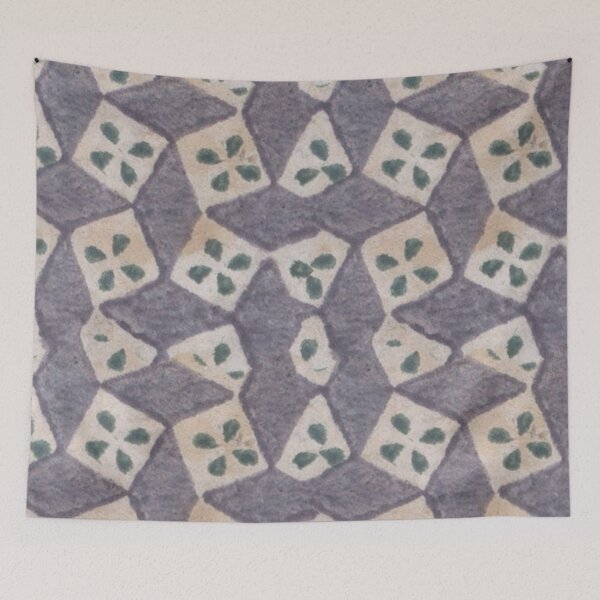Item preview, Rouen Vintage Geometric Floral Block Print designed and sold by Patterns 1920.