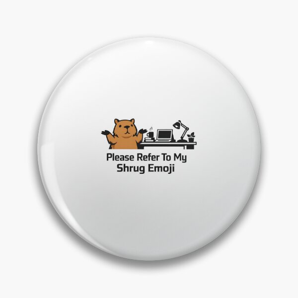 Item preview, Sarcastic Office Email Capybara Shrug Emoji designed and sold by yanejoy.