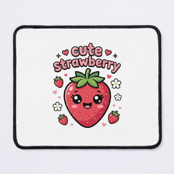 Item preview, Cute Kawaii Strawberry Cartoon Design | Adorable Fruit Aesthetic Gift for Strawberry Lovers designed and sold by morning sun.