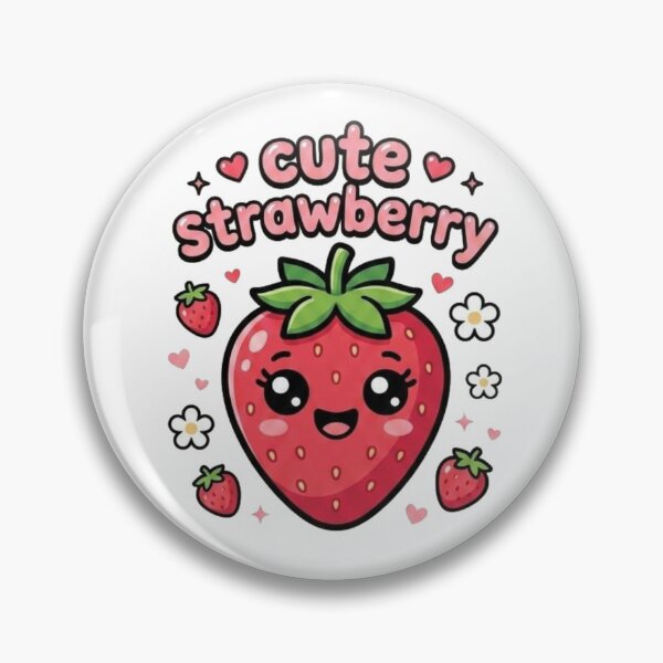 Item preview, Cute Kawaii Strawberry Cartoon Design | Adorable Fruit Aesthetic Gift for Strawberry Lovers designed and sold by morning sun.