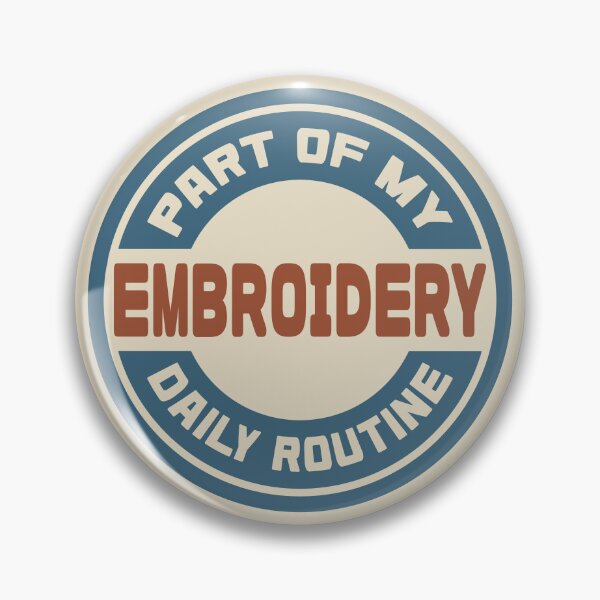 Item preview, Embroidery – Part of My Daily Routine Retro Logo designed and sold by MOCOPOCO.