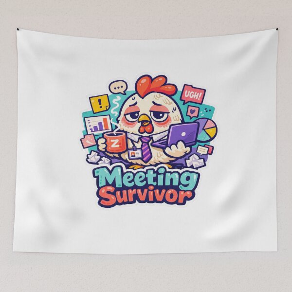 Item preview, Meeting Survivor Chicken designed and sold by Chill Chicken Studio.