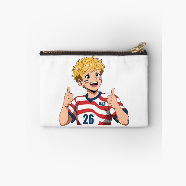 Item preview, Cute Blonde Anime USA Soccer Fan Thumbs Up designed and sold by Anne97s.