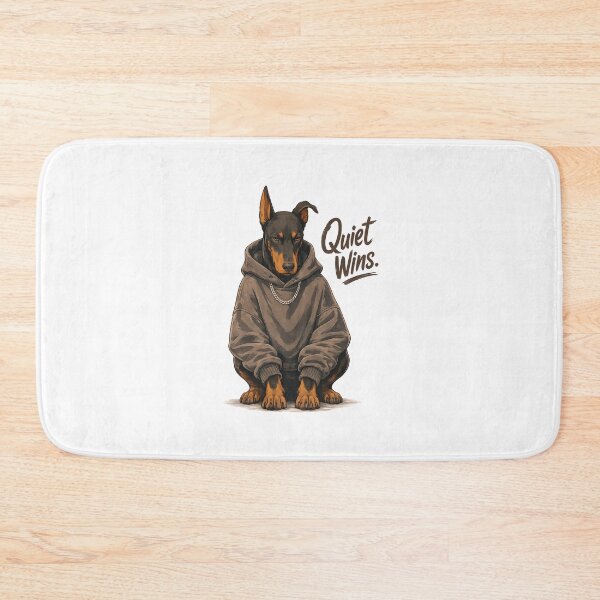 Item preview, Streetwear Doberman | Quiet Wins Vintage Hoodie Dog designed and sold by ModernPaws.