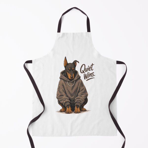 Item preview, Streetwear Doberman | Quiet Wins Vintage Hoodie Dog designed and sold by ModernPaws.