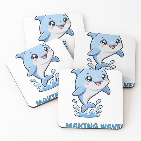 Item preview, Making Waves Cute Kawaii Dolphin Summer designed and sold by BoosterShop.